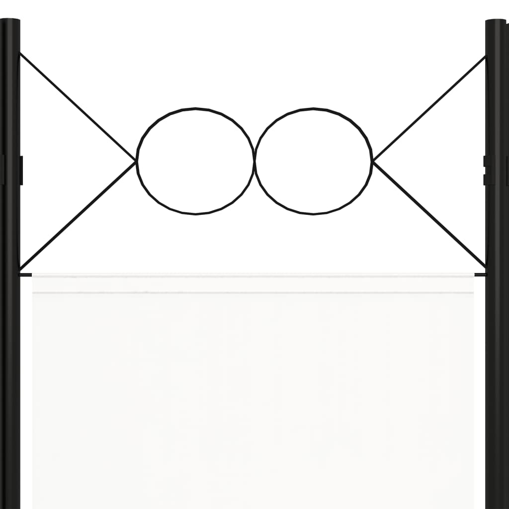vidaXL Biombo divisor de 3 paneles blanco 120x180 cm