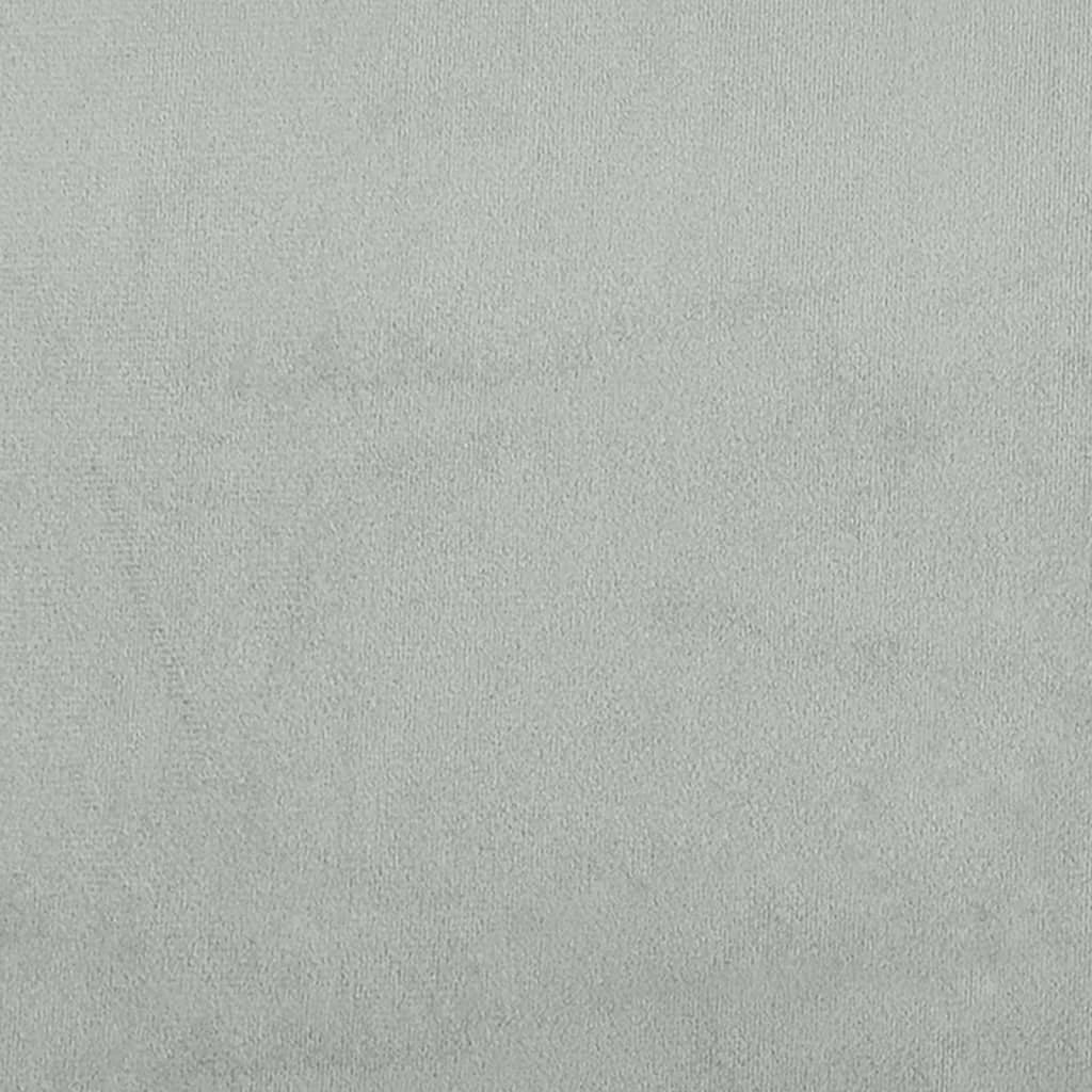 vidaXL Sillón de terciopelo gris claro 60 cm
