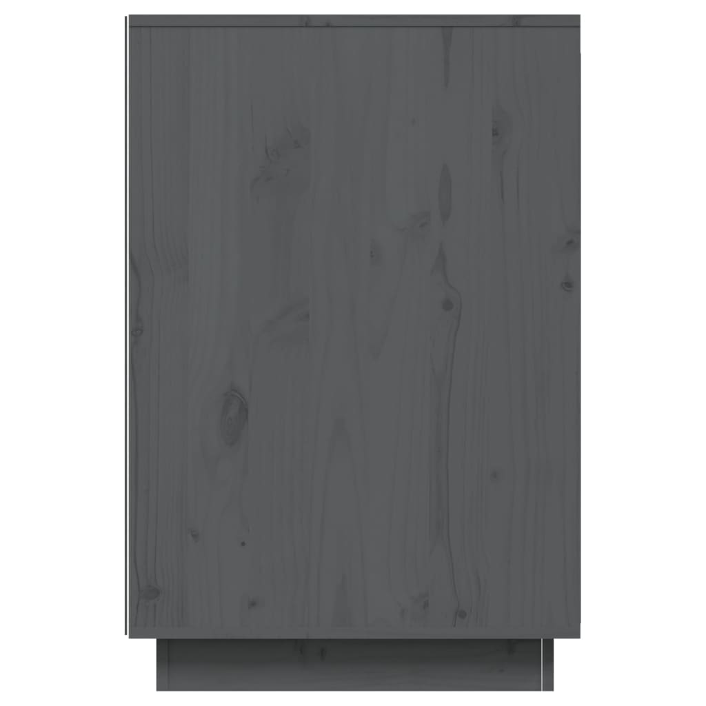vidaXL Escritorio de madera maciza de pino gris 140x50x75 cm