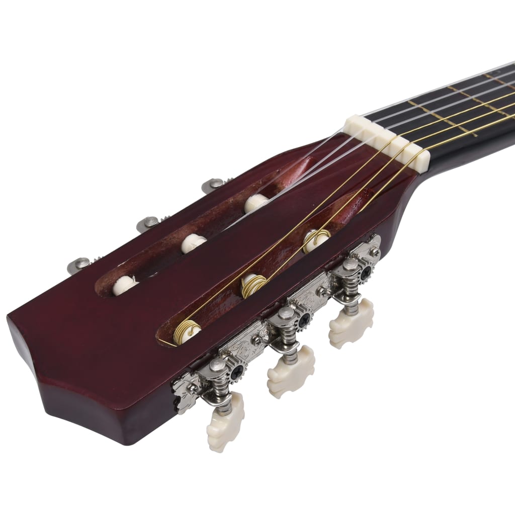 vidaXL Guitarra clásica para principiantes madera tilo negro 4/4 39"