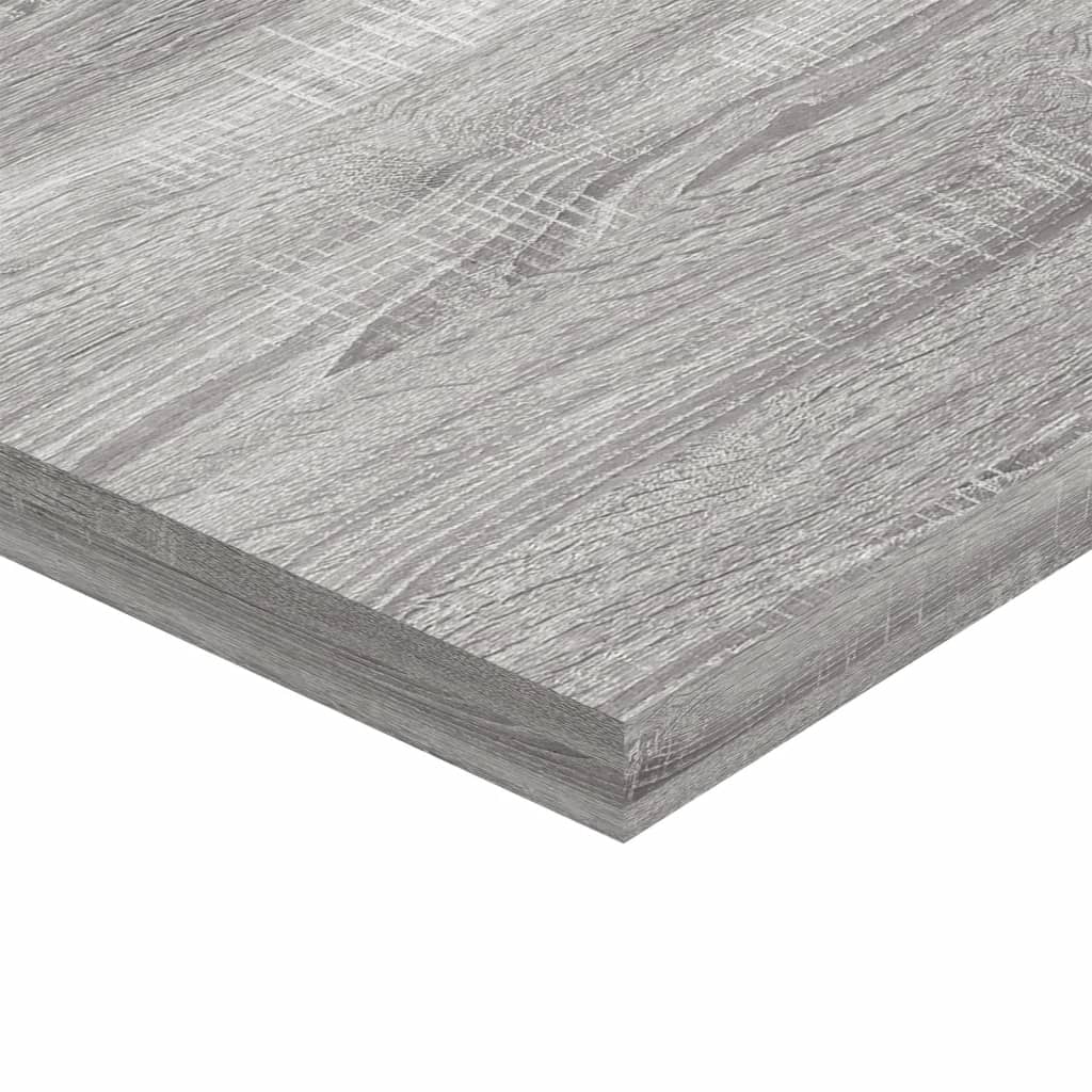vidaXL Estantes pared 4 uds madera ingeniería gris Sonoma 40x20x1,5 cm