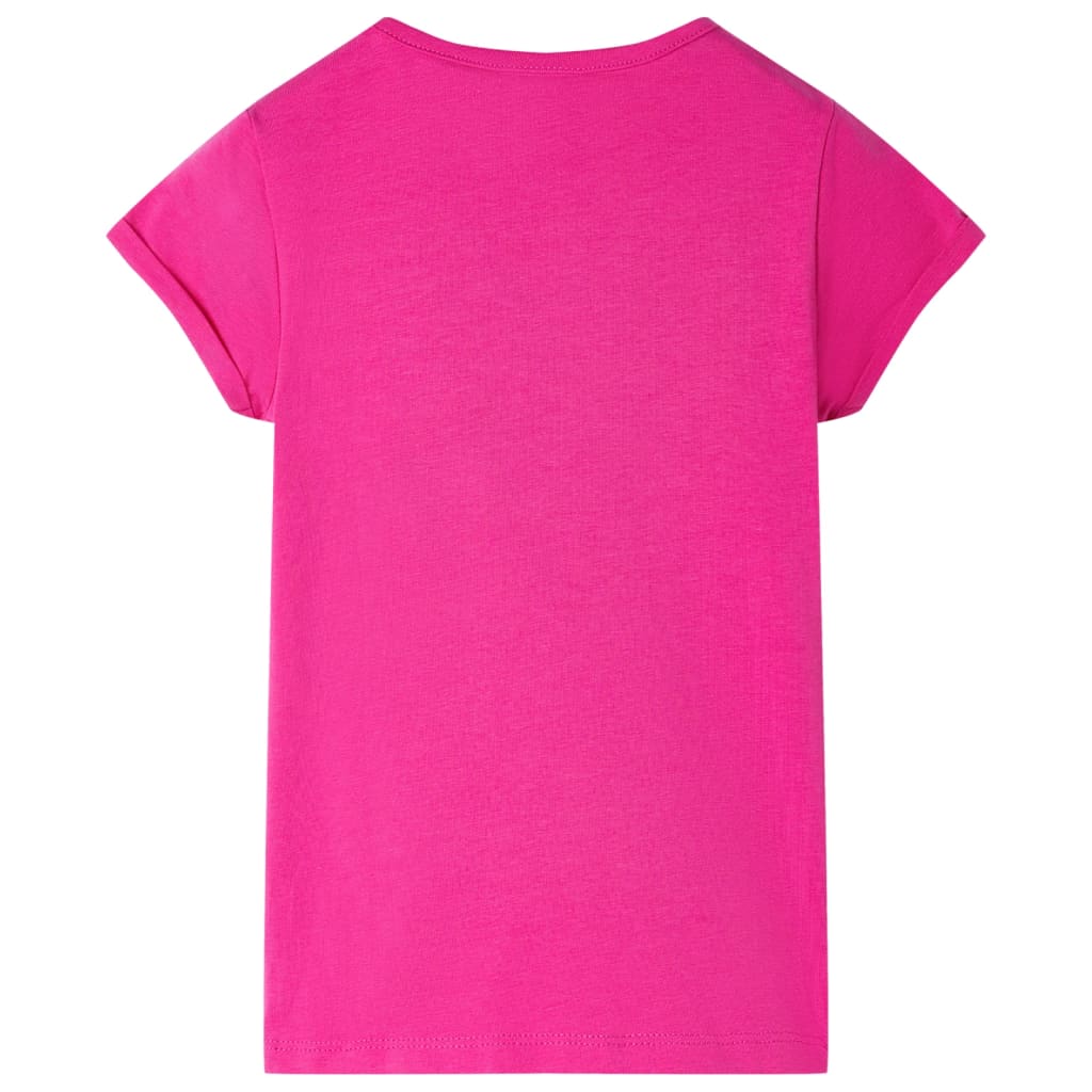 Camiseta infantil rosa oscuro 92