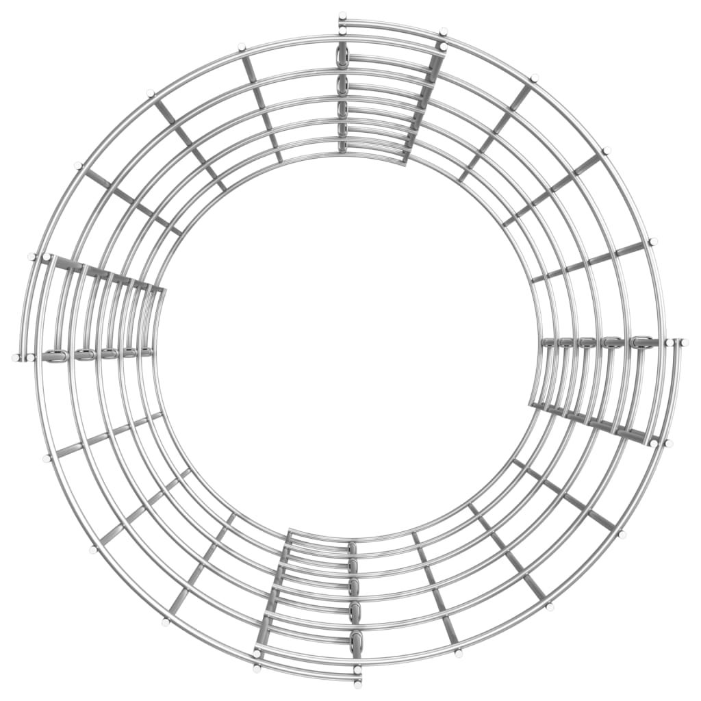 vidaXL Poste circular de gaviones acero galvanizado Ø30x50 cm