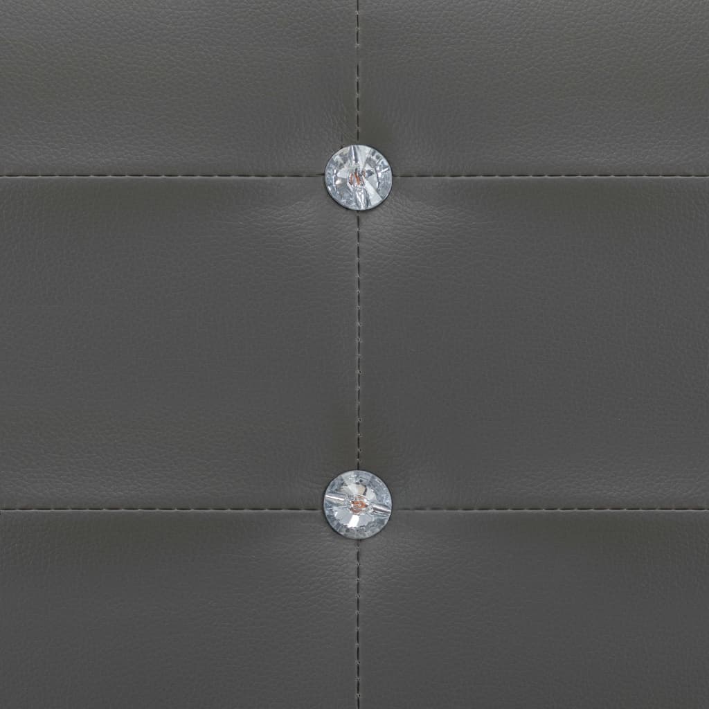 vidaXL Cama con colchón cuero sintético gris 90x200 cm