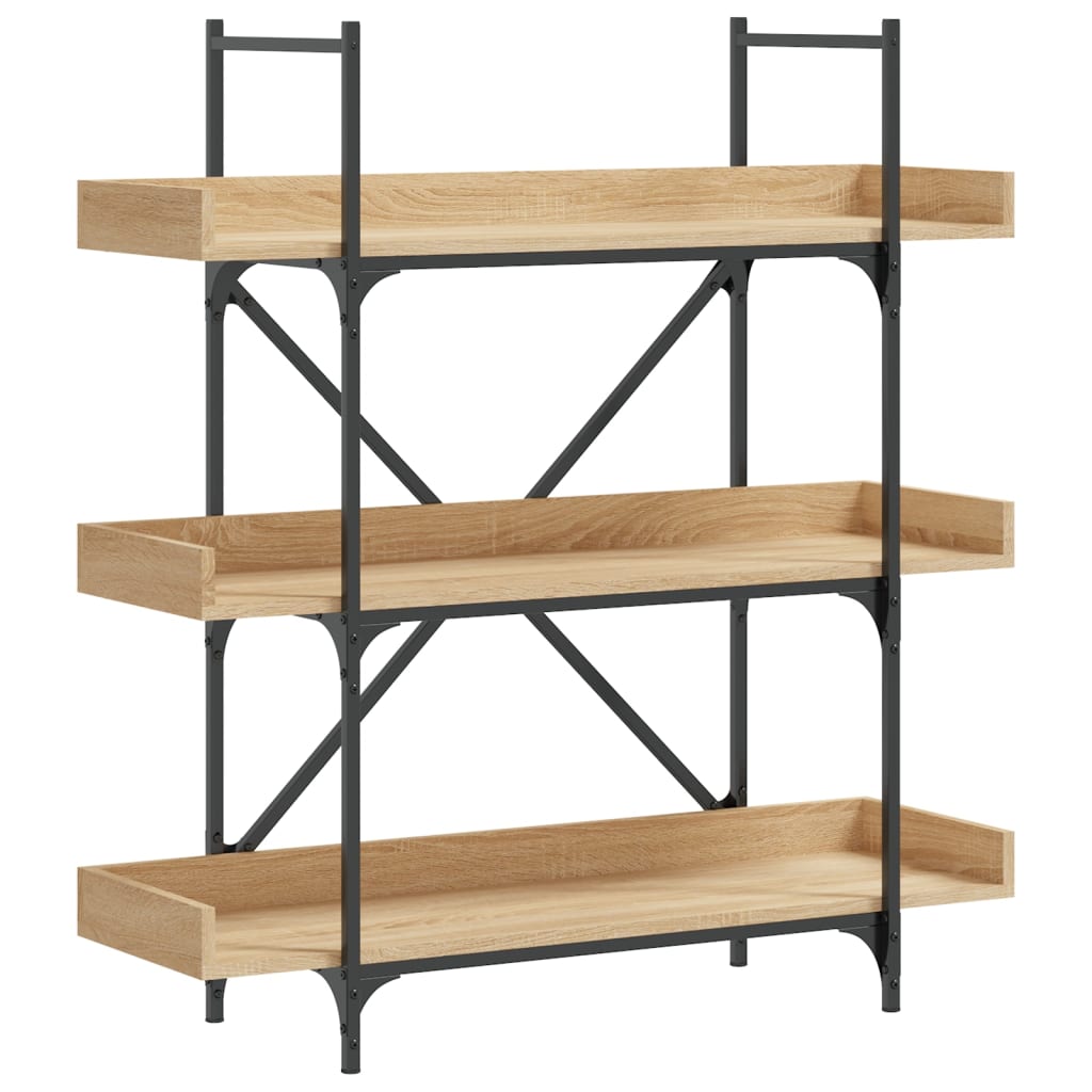 vidaXL Librería 3 estantes madera ingeniería roble 100x33x108,5 cm