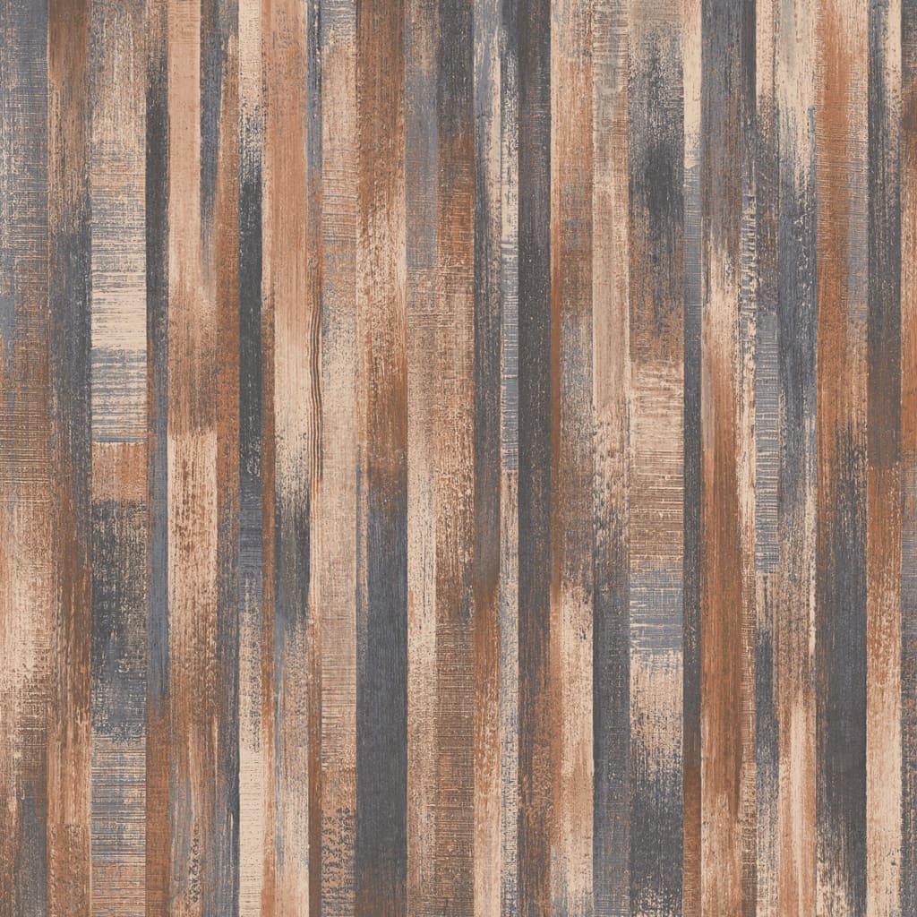DUTCH WALLCOVERINGS Papel pintado madera antigua marrón