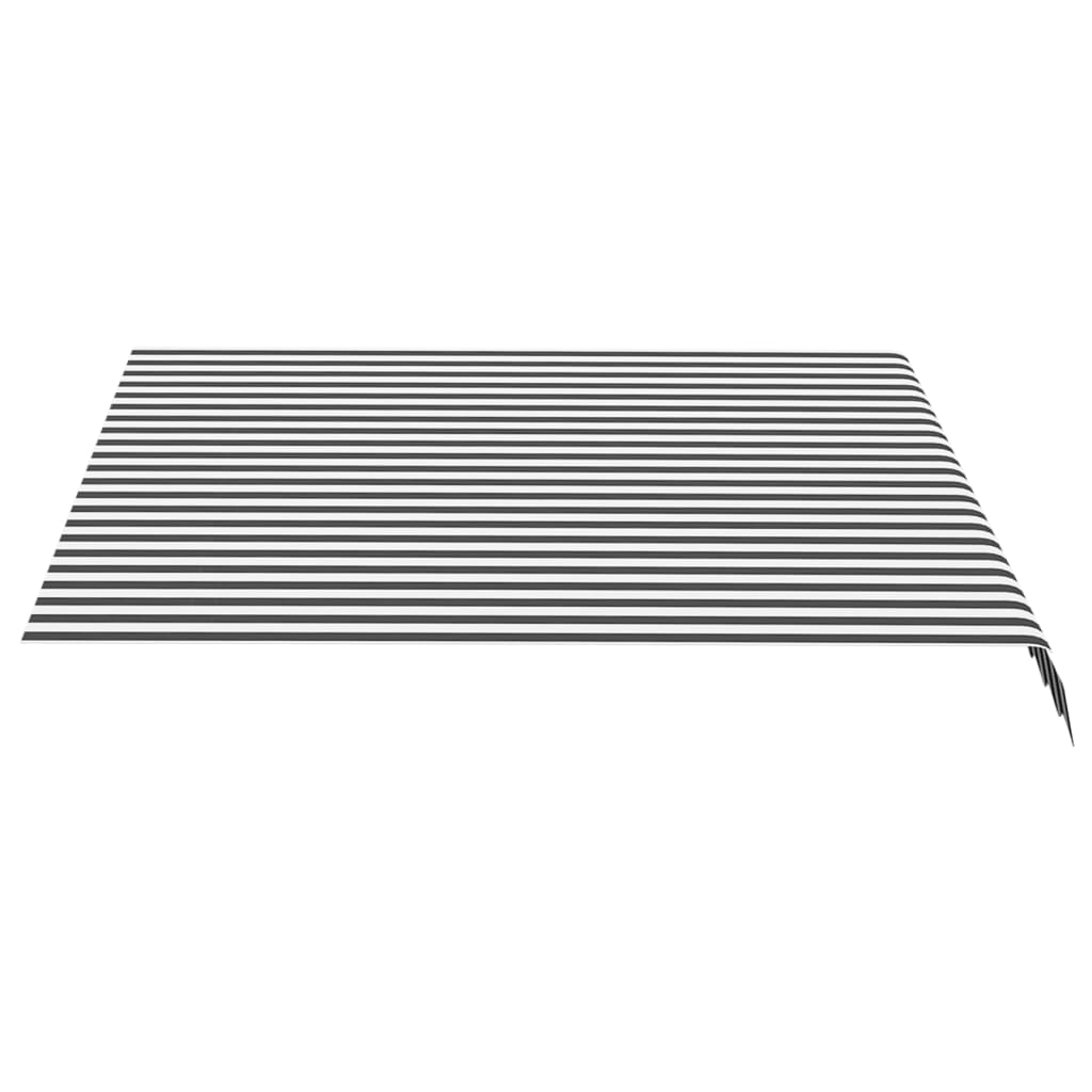 vidaXL Tela de repuesto para toldo gris antracita y blanco 3x2,5 m