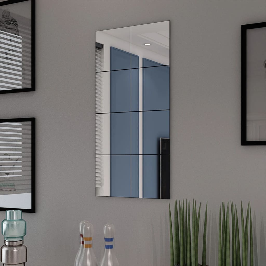 vidaXL Azulejos de espejo sin marco vidrio 20,5 cm 16 unidades