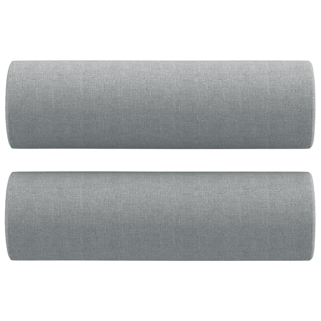vidaXL Sofá de 2 plazas con cojines tela gris claro 140 cm