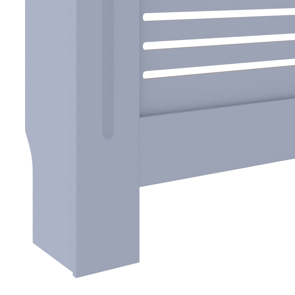 vidaXL Cubierta para radiador MDF gris 205 cm
