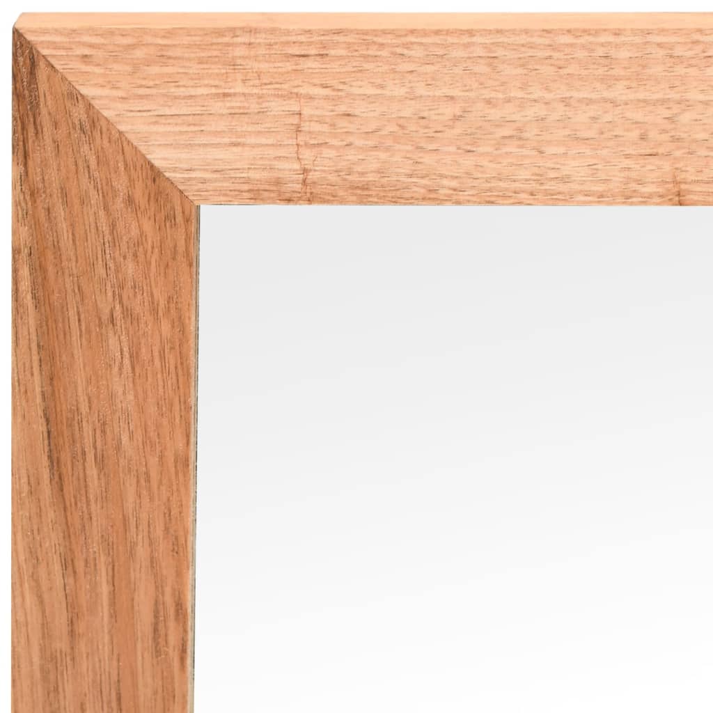 vidaXL Espejo de pared madera maciza nogal 55x55 cm