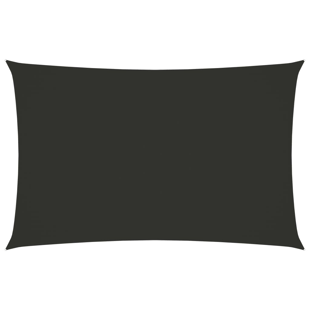 vidaXL Toldo de vela rectangular tela Oxford gris antracita 2,5x5 m