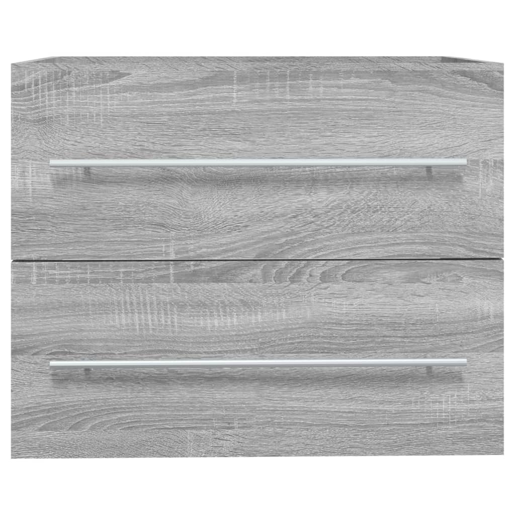 vidaXL Mueble de lavabo madera contrachapada gris Sonoma 60x38,5x48 cm