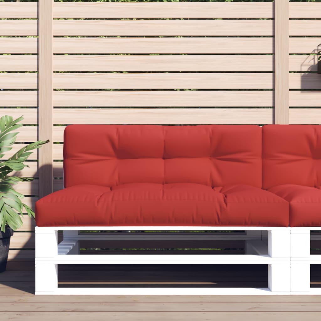 vidaXL Cojín para sofá de palets de tela rojo 120x40x12 cm