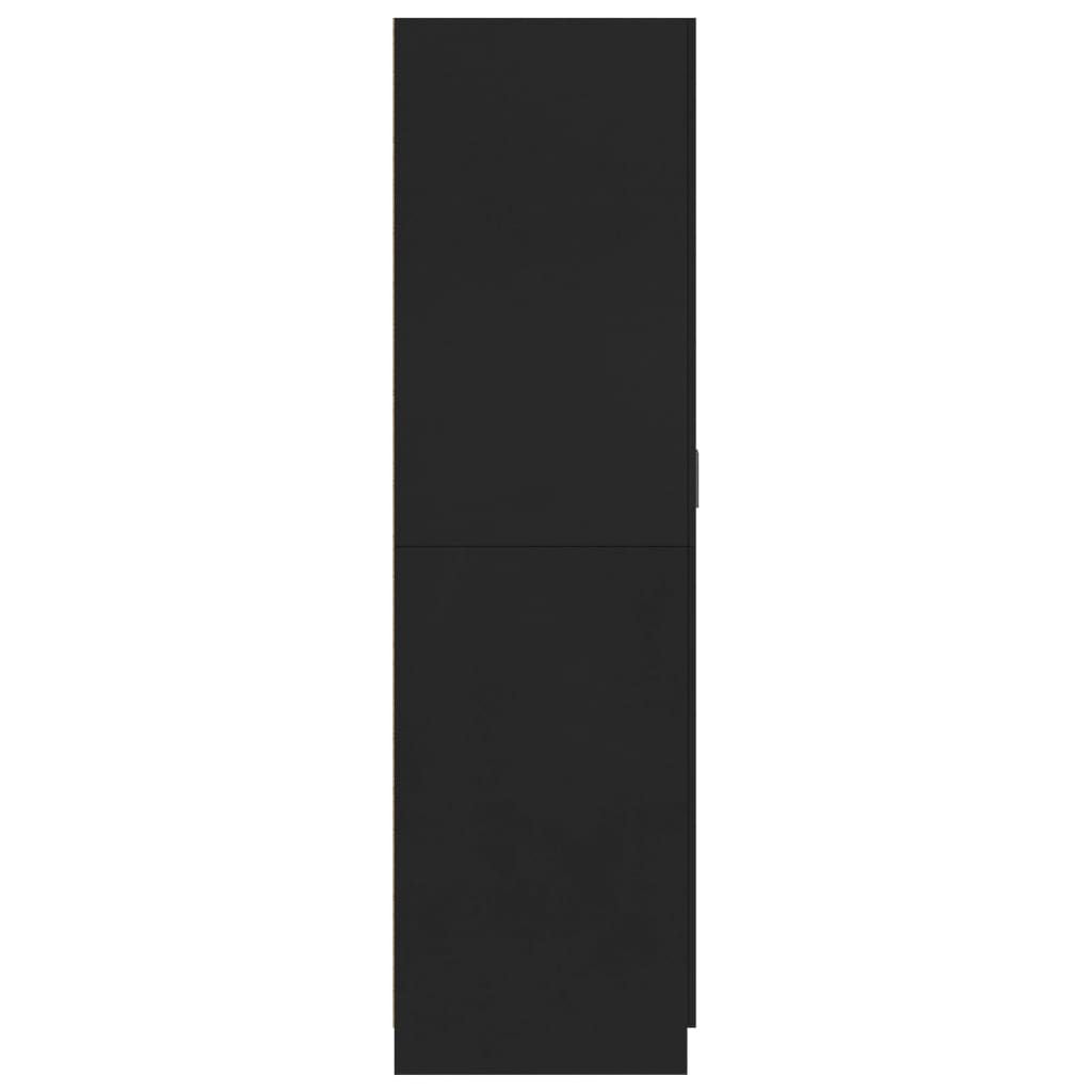 vidaXL Armario de madera contrachapada negro 80x52x180 cm