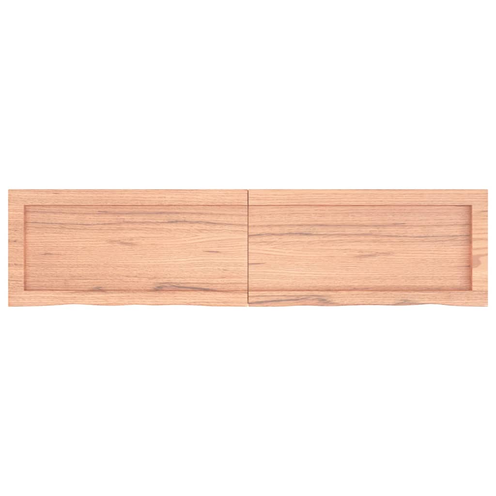 vidaXL Estante pared madera roble tratada marrón claro 120x30x(2-4) cm