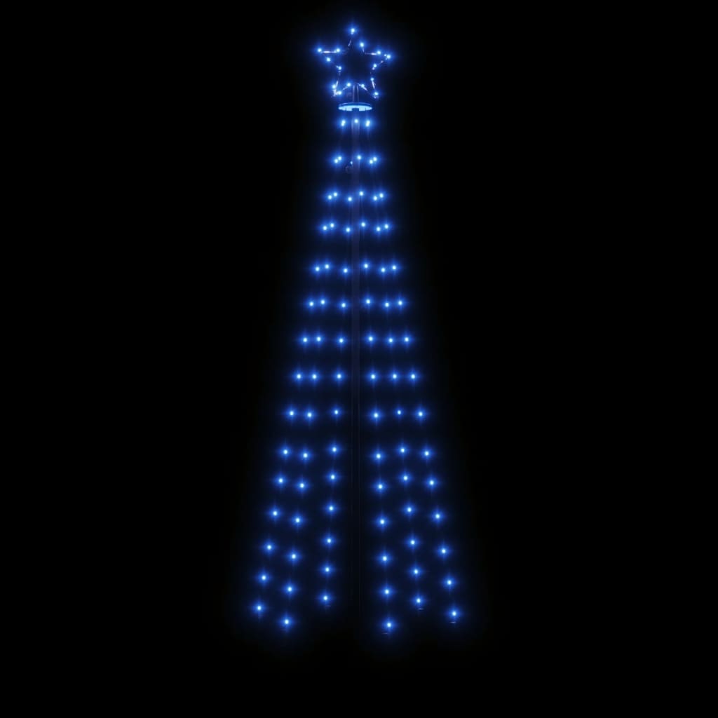 vidaXL Árbol de Navidad con pincho 108 LED azul 180 cm