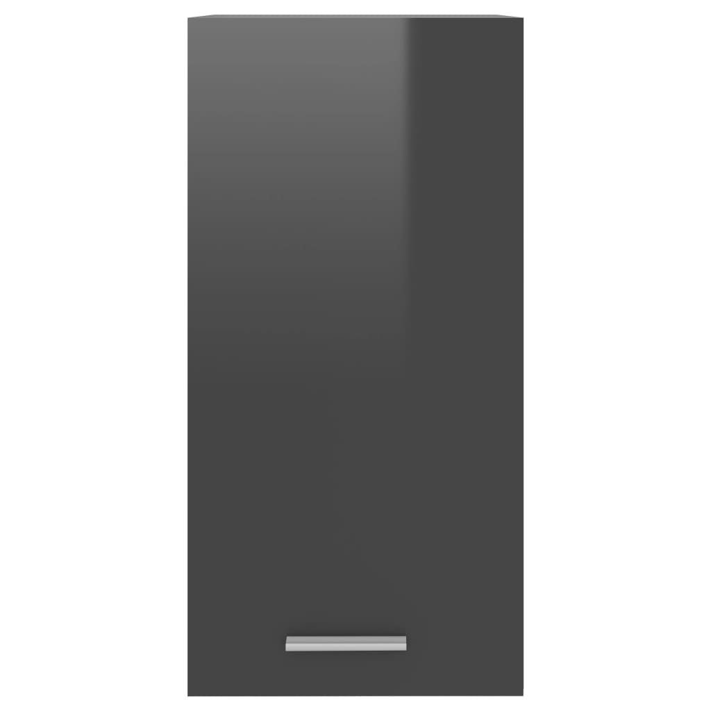 vidaXL Armario colgante cocina gris brillo 29,5x31x60 cm