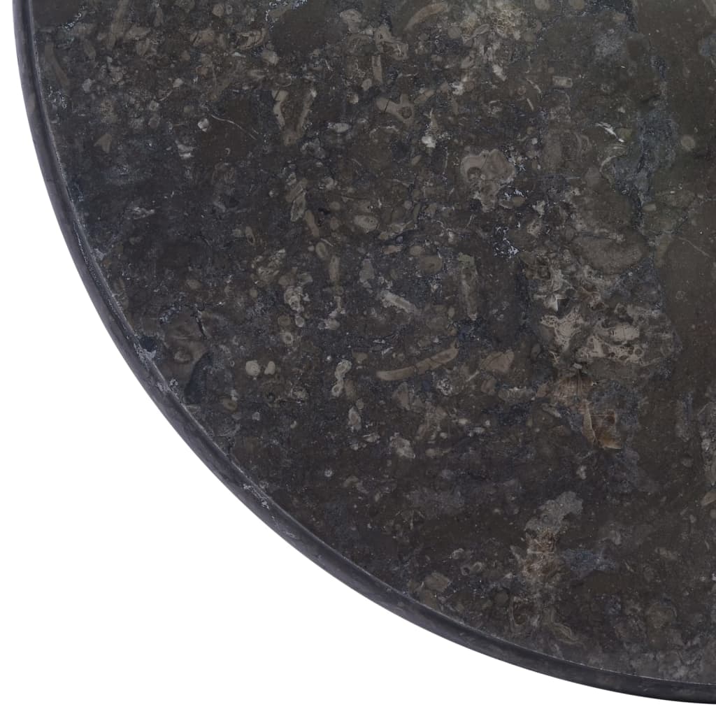 vidaXL Tablero para mesa mármol negro Ø50x2,5 cm