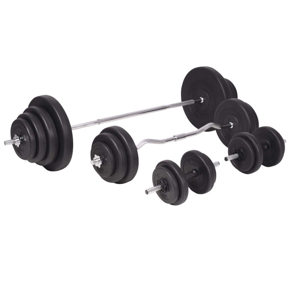 vidaXL Banco musculación con soporte pesas, pesas y mancuernas 120 kg