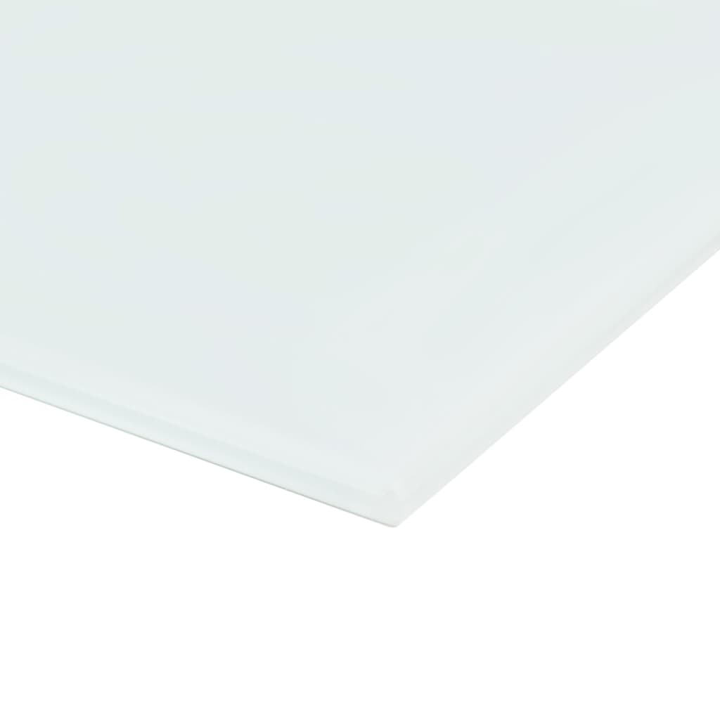 vidaXL Pizarra magnética de pared blanca vidrio 100x60 cm