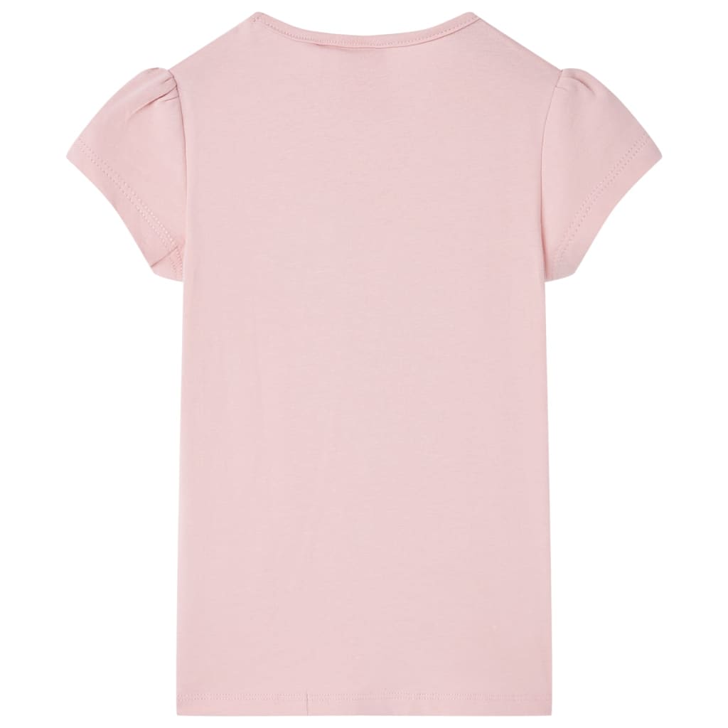 Camiseta infantil rosa claro 92