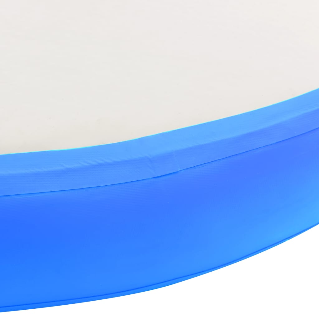 vidaXL Esterilla inflable de gimnasia y bomba PVC azul 100x100x10 cm