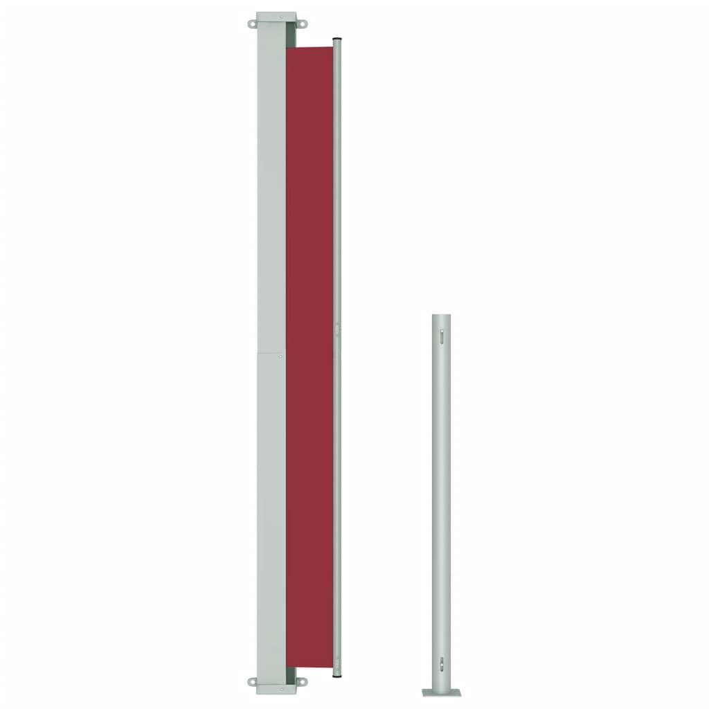 vidaXL Toldo lateral retráctil de jardín rojo 180x500 cm