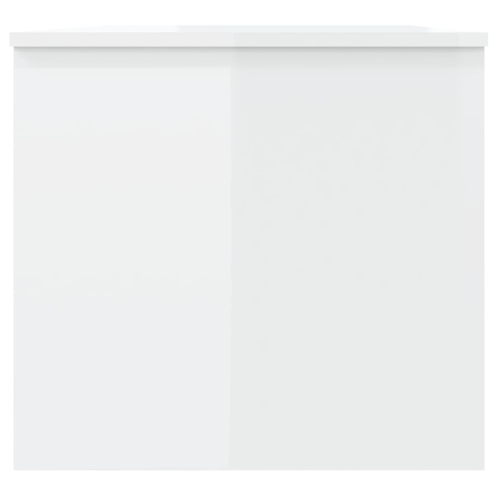vidaXL Mesa de centro contrachapada blanco brillo 102x50,5x46,5 cm
