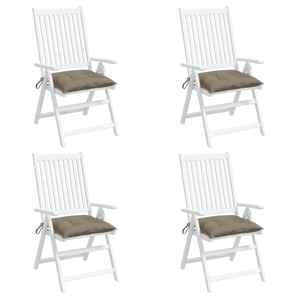 vidaXL Cojines de silla de jardín 4 uds tela Oxford taupé 40x40x7 cm