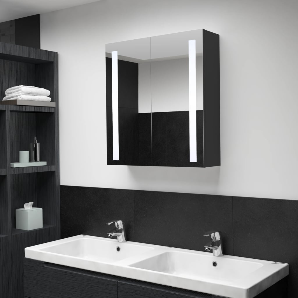 vidaXL Mueble de baño con espejo LED 62x14x60 cm