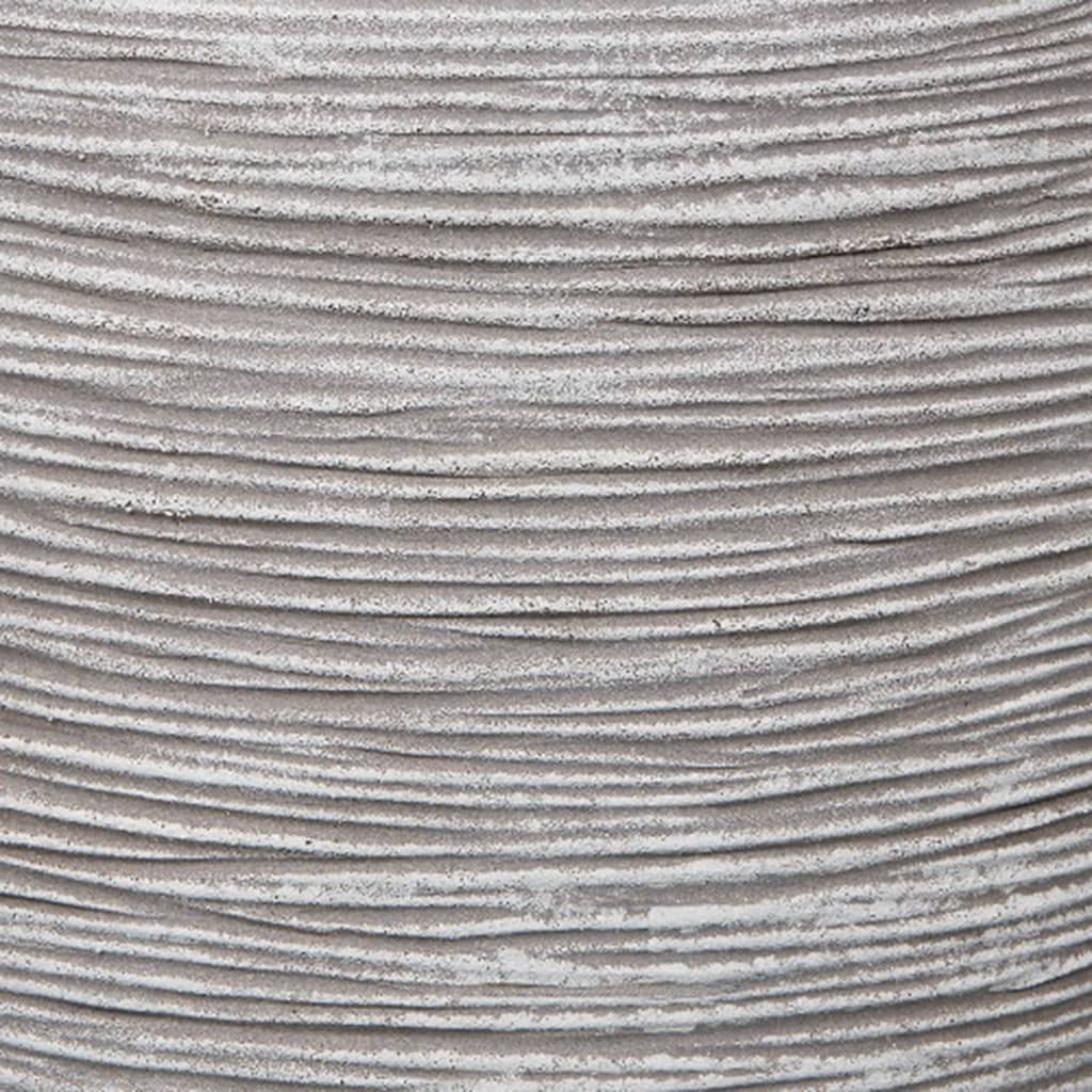 Capi Maceta cuadrada Nature Rib marfil 50x50 cm