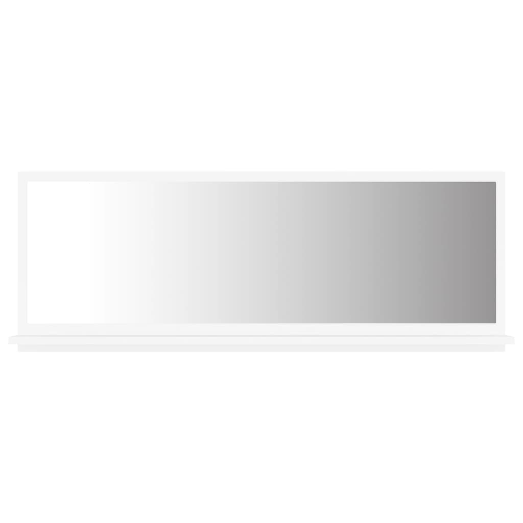 vidaXL Espejo de baño madera contrachapada blanco 100x10,5x37 cm