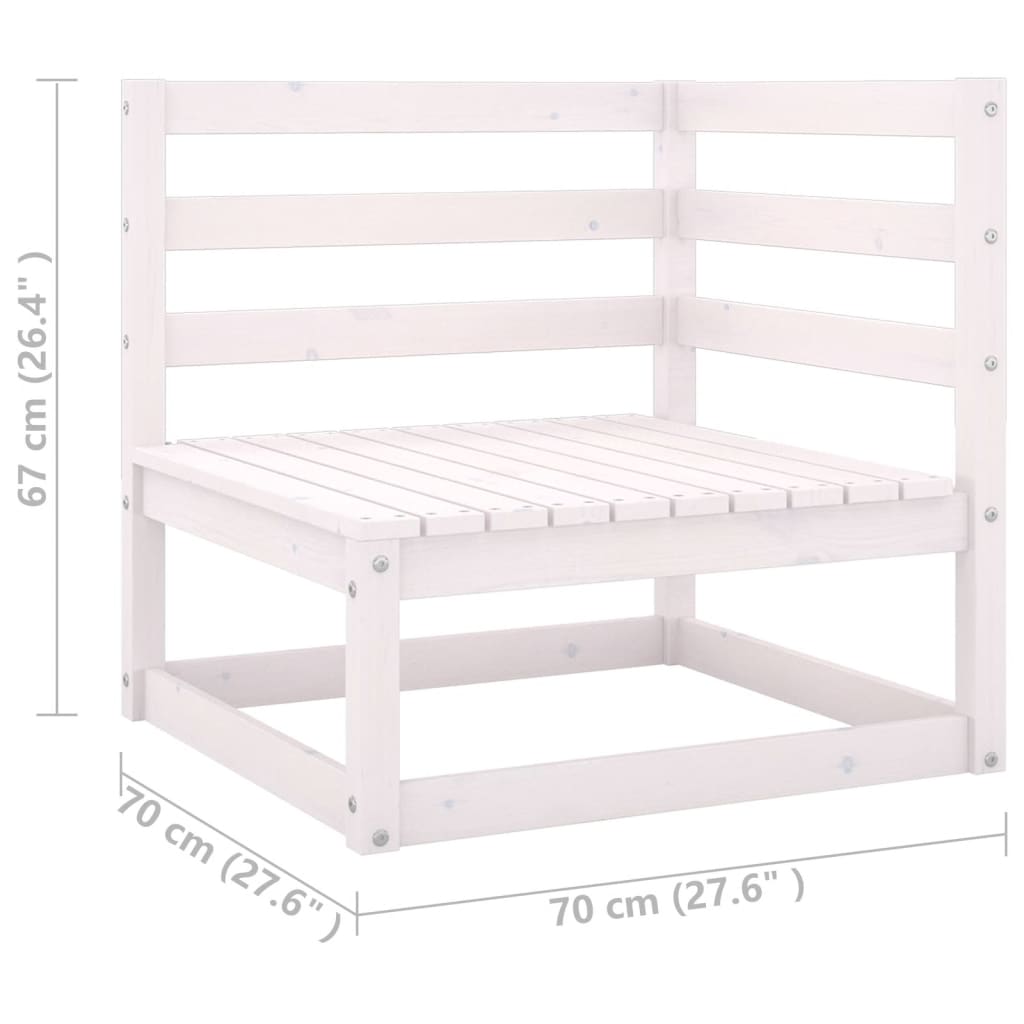 vidaXL Set de muebles de jardín 2 pzas con cojines madera pino blanco