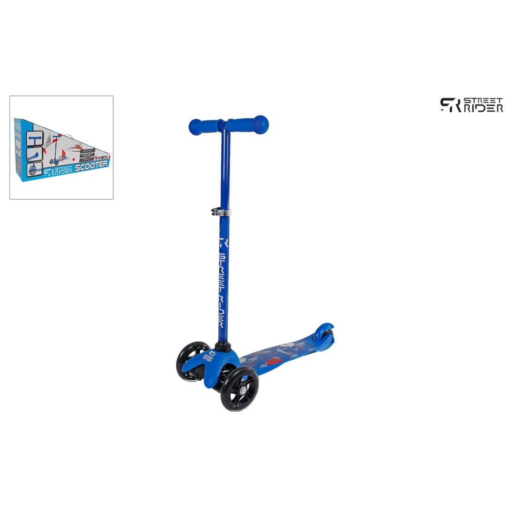 Street Rider Patinete de 3 ruedas con manillar ajustable Abec 7 azul