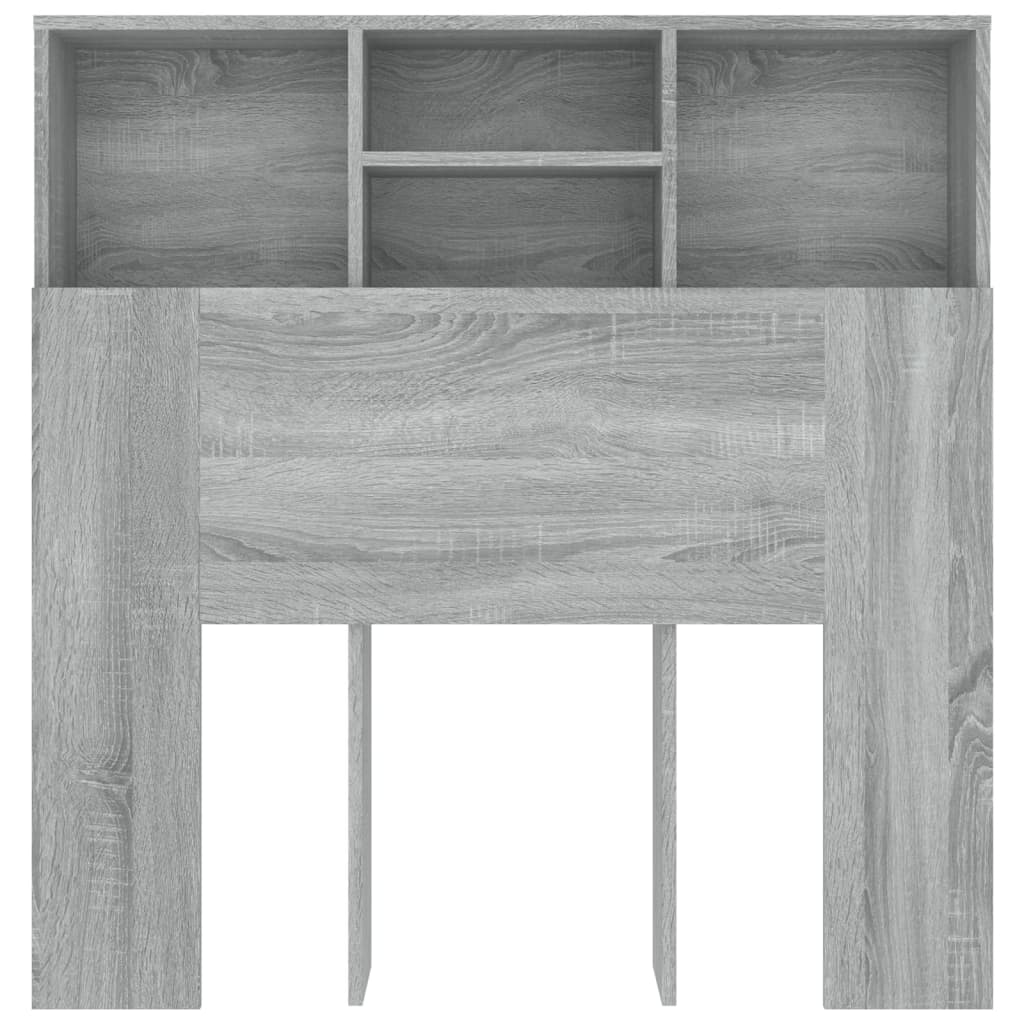 vidaXL Mueble cabecero gris Sonoma 100x19x103,5 cm