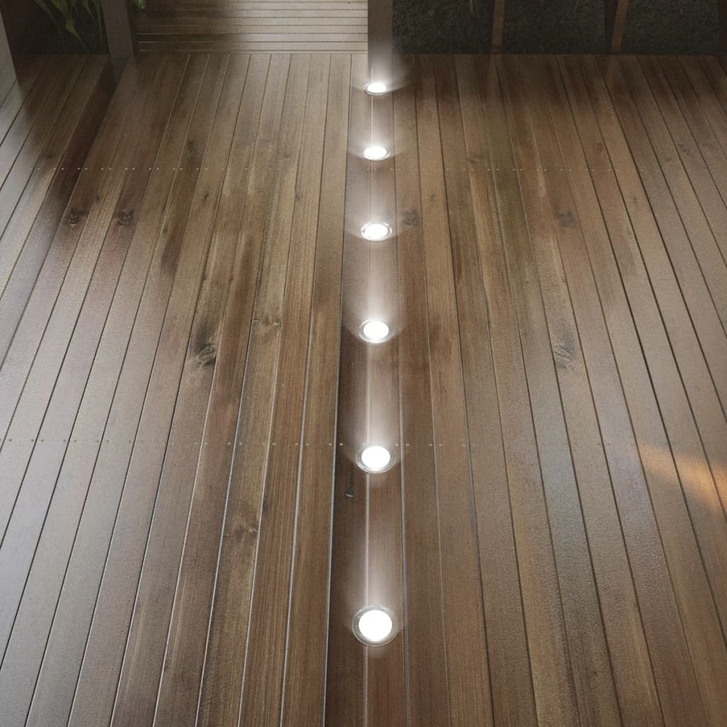 vidaXL Lámpara LED de suelo 6 unidades blanco cálido