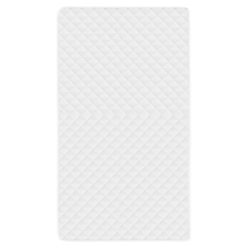 vidaXL Protector de colchón acolchado ligero blanco 140x200 cm