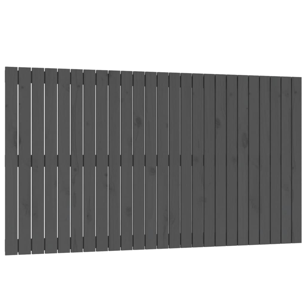 vidaXL Cabecero de cama de pared madera maciza pino gris 159,5x3x90 cm