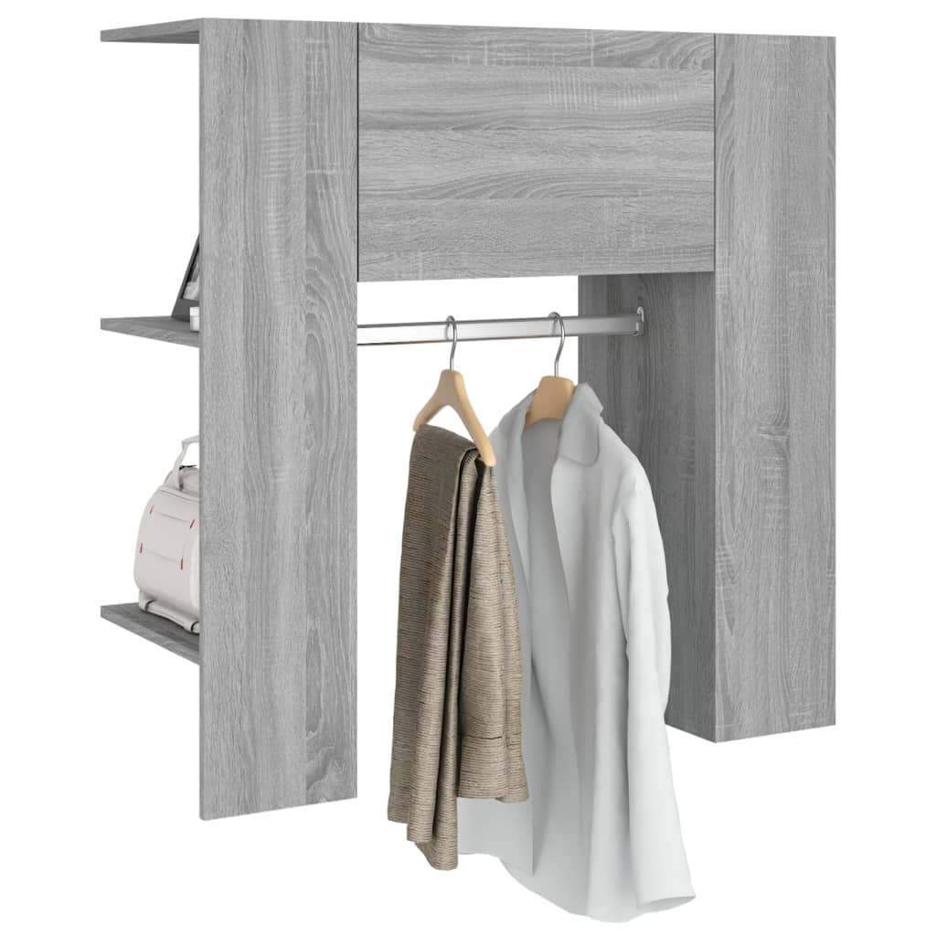 vidaXL Mueble de recibidor madera ingeniería gris Sonoma 97,5x37x99 cm