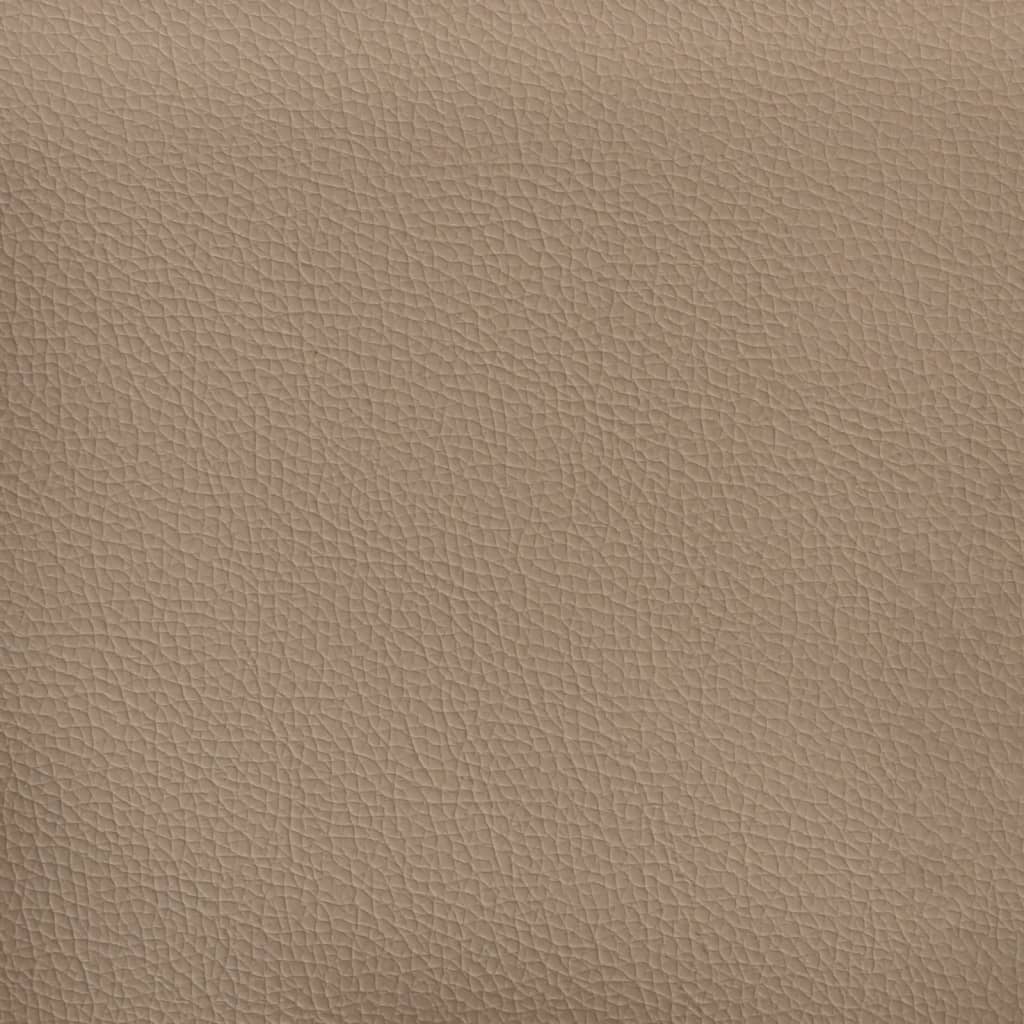 vidaXL Reposapiés de cuero sintético color capuchino 60x50x41 cm
