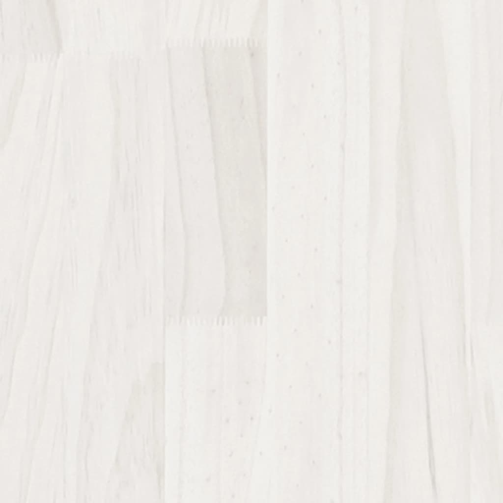 vidaXL Estructura de cama de madera maciza de pino blanco 140x190 cm