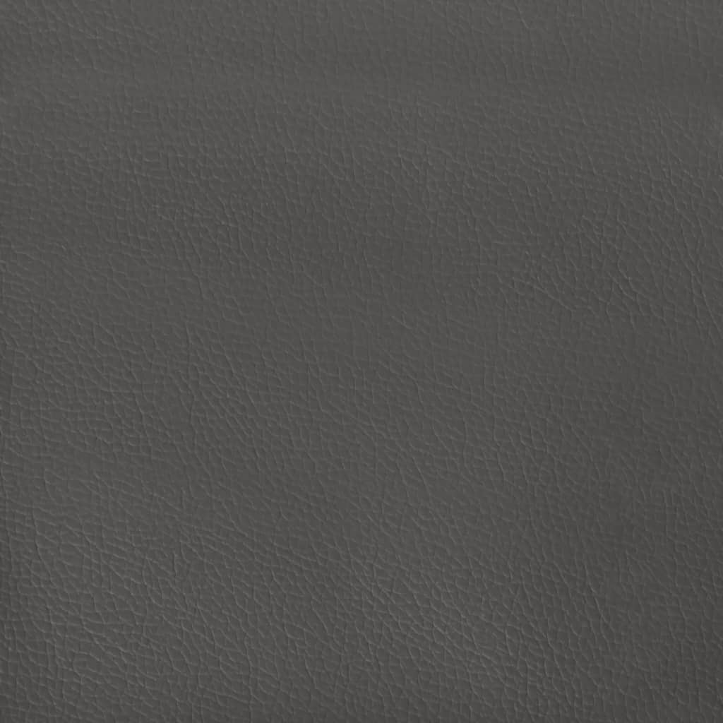 vidaXL Colchón de muelles ensacados cuero sintético gris 140x200x20 cm