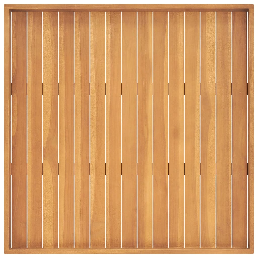 vidaXL Bandeja de madera de teca maciza 80x80 cm