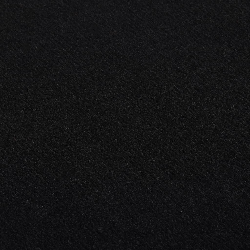 vidaXL Alfombra de pasillo BCF negro con estampado 100x450 cm