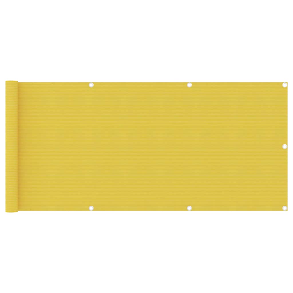 vidaXL Toldo para balcón HDPE amarillo 75x400 cm