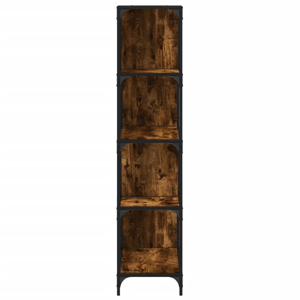 vidaXL Librería con 4 peldaños madera roble ahumado 139x33,5x149 cm