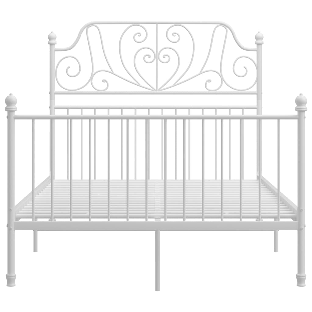 vidaXL Estructura de cama de metal blanco 120x200 cm