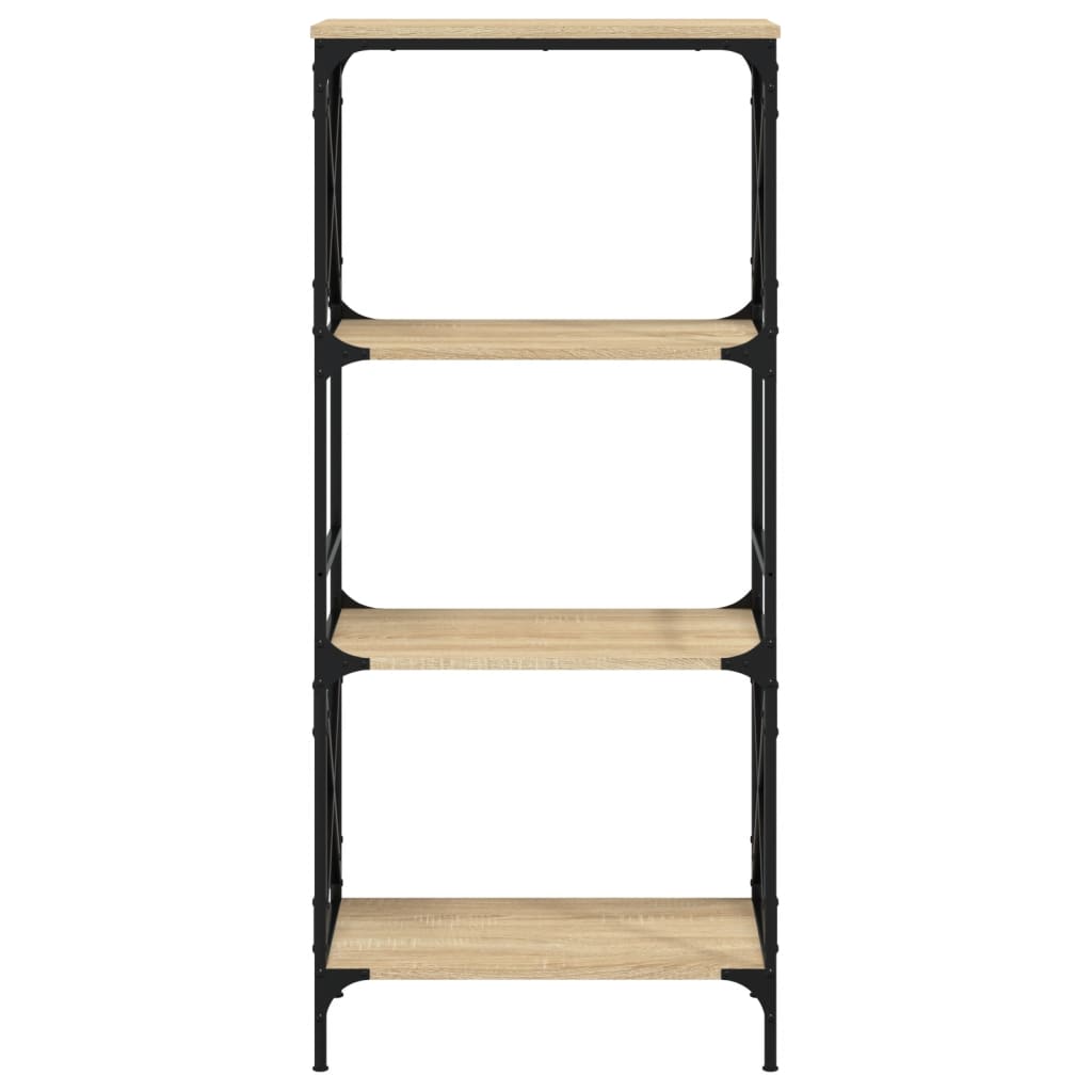 vidaXL Librería 4 estantes madera ingeniería roble Sonoma 59x35x132 cm