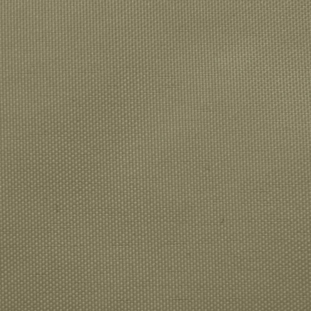 vidaXL Toldo de vela rectangular tela Oxford beige 2,5x5 m